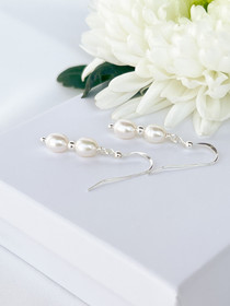 925 sterling silver makeanvedenhelmi korvakorut   