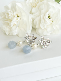  Silver kukka-korvakorut