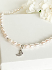 Freshwater pearl silver kaulakoru  