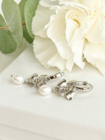 Floral silver pisarahelmi korvakorut