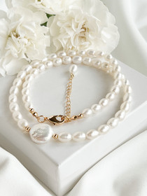 Keshi Pearl kaulakoru 