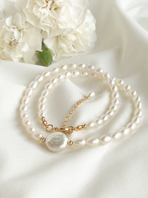 Keshi Pearl kaulakoru 