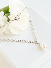 Makeanvedenhelmi Silver kaulakoru 