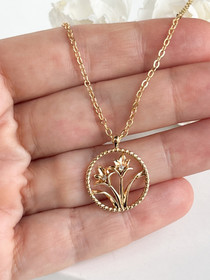 Kukka  Zirkonia kaulakoru.