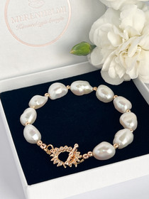 Barokkihelmi zirkonia rannekoru