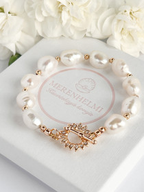 Barokkihelmi zirkonia rannekoru