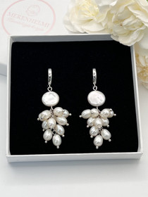  Camila silver korvakorut makeanveden helmillä