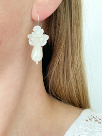 Sophia  silver kukka korvakorut