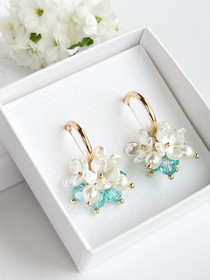 Evelyn korvakorut (Light Turquoise Shimmer)