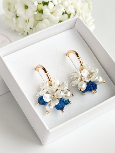 Evelyn korvakorut ( Capri Blue )