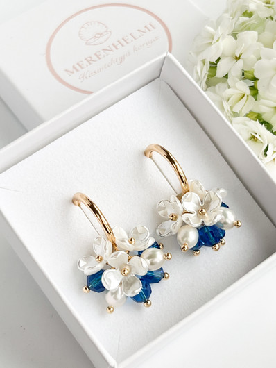 Evelyn korvakorut ( Capri Blue )