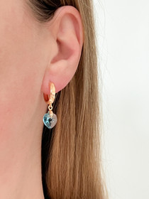 Evely Aqua kristallihelmi korvakorut