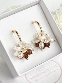 Evelyn korvakorut (Smoked Topaz)