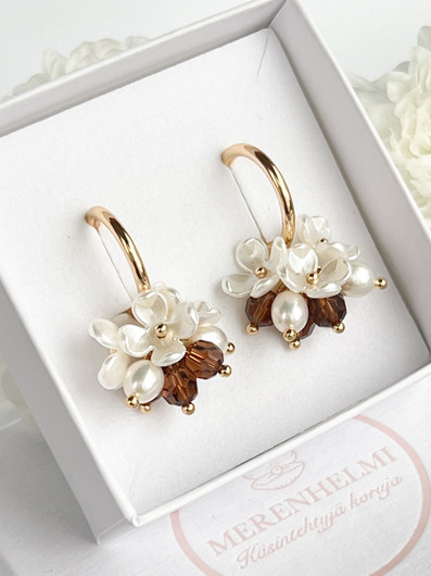 Evelyn korvakorut (Smoked Topaz)