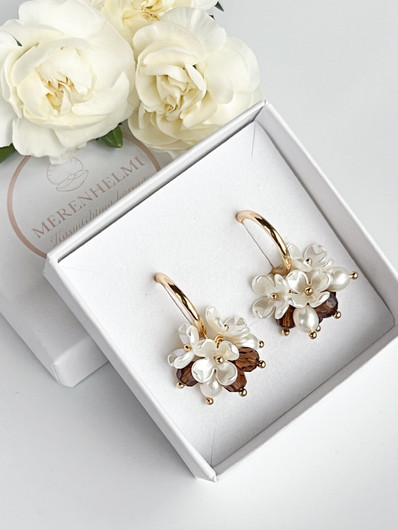 Evelyn korvakorut (Smoked Topaz)