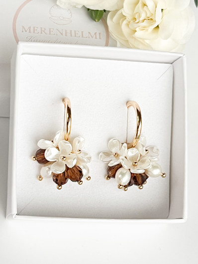 Evelyn korvakorut (Smoked Topaz)