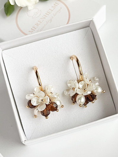 Evelyn korvakorut (Smoked Topaz)