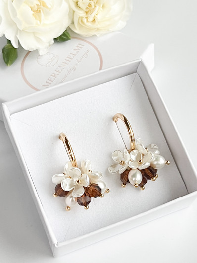 Evelyn korvakorut (Smoked Topaz)