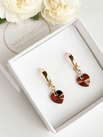 Evely Amber kristallihelmi korvakorut