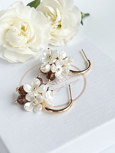 Evelyn korvakorut (Smoked Topaz)