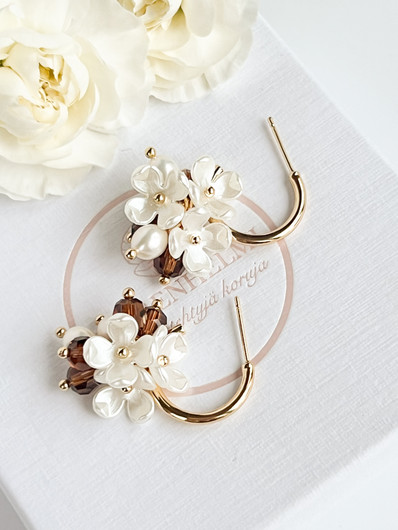 Evelyn korvakorut (Smoked Topaz)