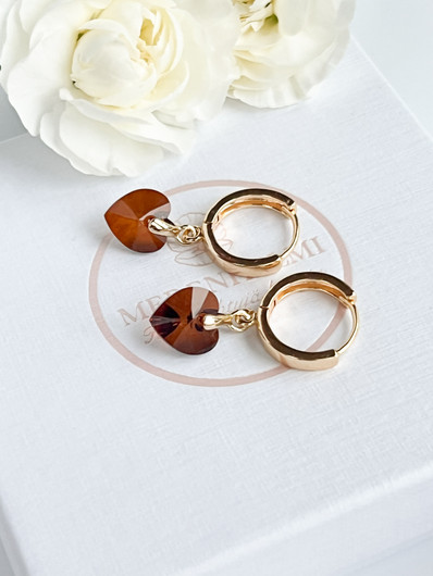 Evely Amber kristallihelmi korvakorut