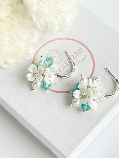 Evelyn silver korvakorut (Light Turquoise Shimmer)