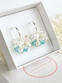 Evelyn silver korvakorut (Light Turquoise Shimmer)