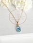 Aqua kristallihelmi kaulakoru 