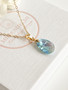 Aqua kristallihelmi kaulakoru 