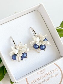 Fiore - Midnight/ silver korvakorut 