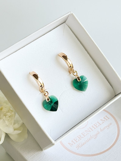 Evely Emerald kristallihelmi korvakorut