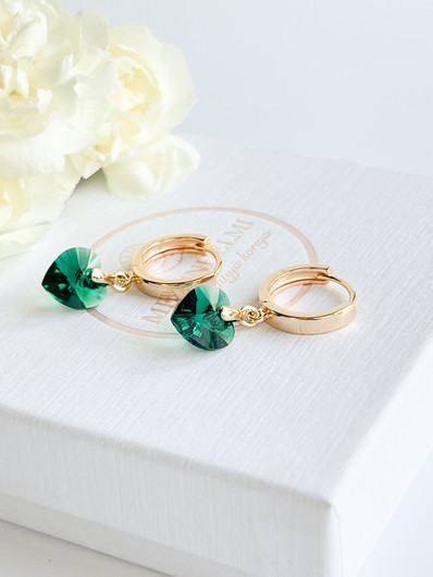 Evely Emerald kristallihelmi korvakorut
