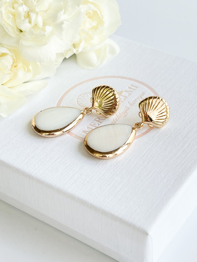 Helmiäishelmi seashell korvakorut