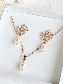 Zirkonia Floral Gold korusetti