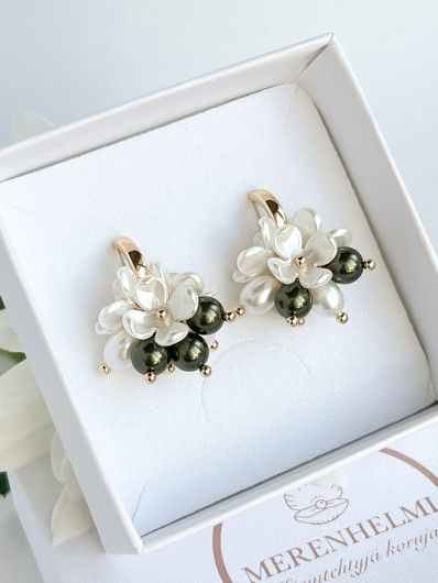 Fiore - Dark Green korvakorut 