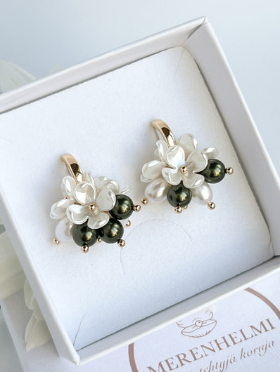 Fiore - Dark Green korvakorut 
