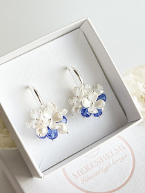 Evelyn silver korvakorut ( sapphire blue )