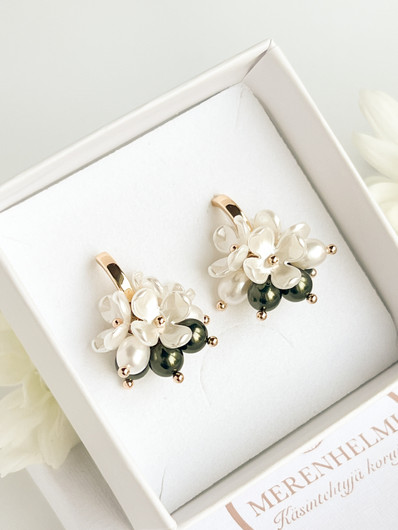 Fiore - Dark Green korvakorut 
