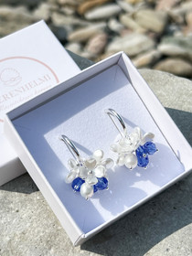 Evelyn silver korvakorut ( sapphire blue )