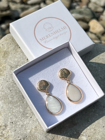 Helmiäishelmi seashell korvakorut