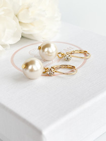 Zirconia leverback drop korvakorut kristallihelmillä