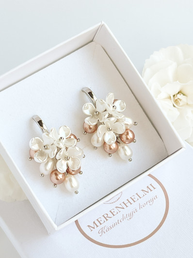 Emily - Rose Gold/ silver korvakorut 