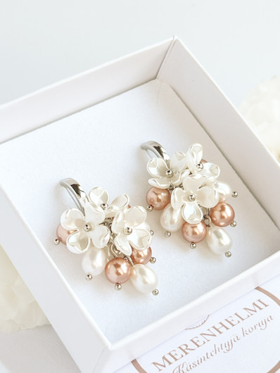 Emily - Rose Gold/ silver korvakorut 