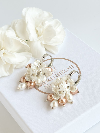Emily - Rose Gold/ silver korvakorut 