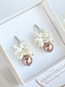 Jade Vintage Rose silver korvakorut