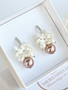 Jade Vintage Rose silver korvakorut