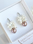 Jade Vintage Rose silver korvakorut