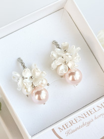 Jade Rose silver korvakorut