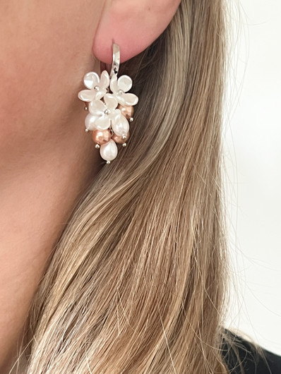Emily - Rose Gold/ silver korvakorut 